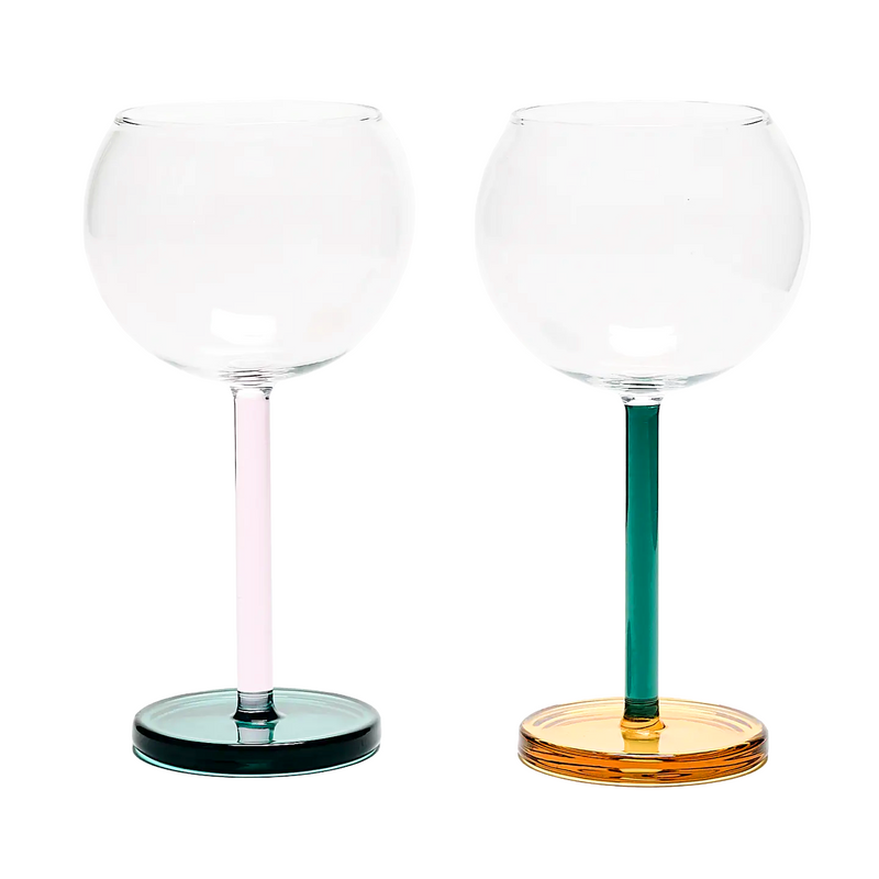 Bilboquet Wine Glasses, Golden Hour