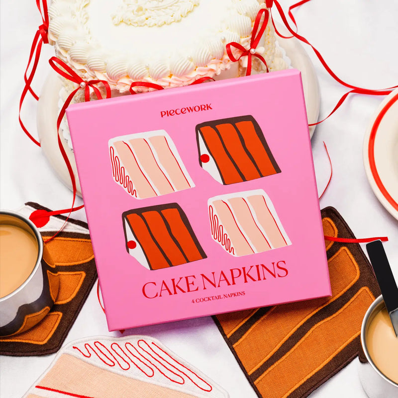 Cake Cocktail Napkins - Set of 4
