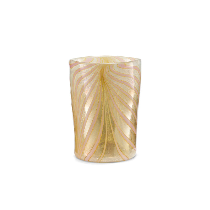 Ernest Handmade Gold & Rose Murano Tumbler Glass
