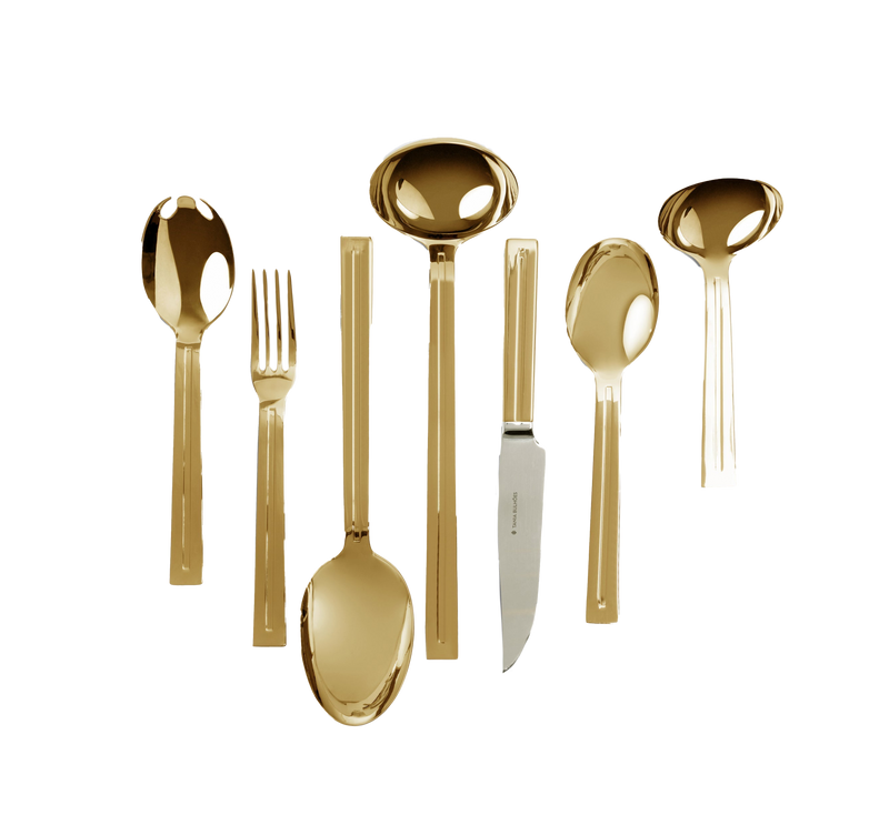 Serving Utensils Metropole Gold-Plated Stainless Steel (7)