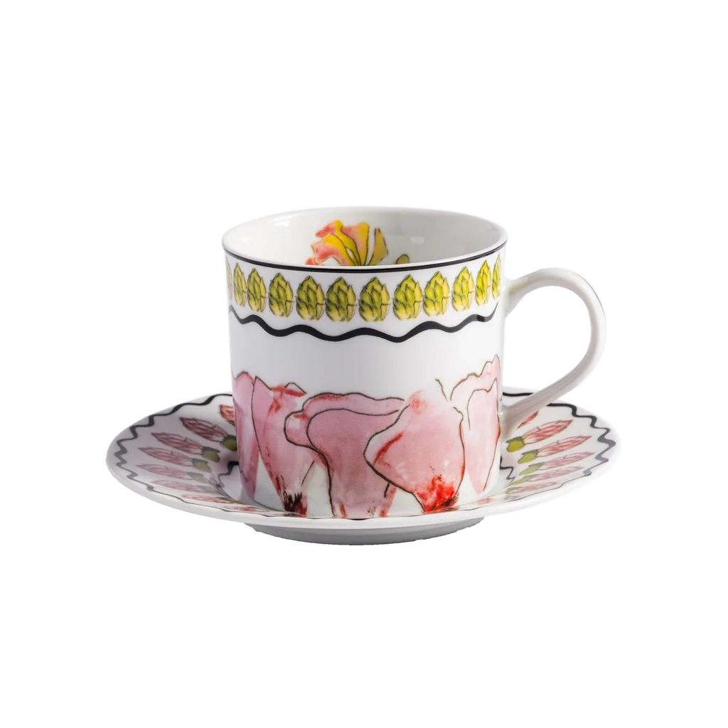 Tea Cup and Saucer Tropicos (set of 4)