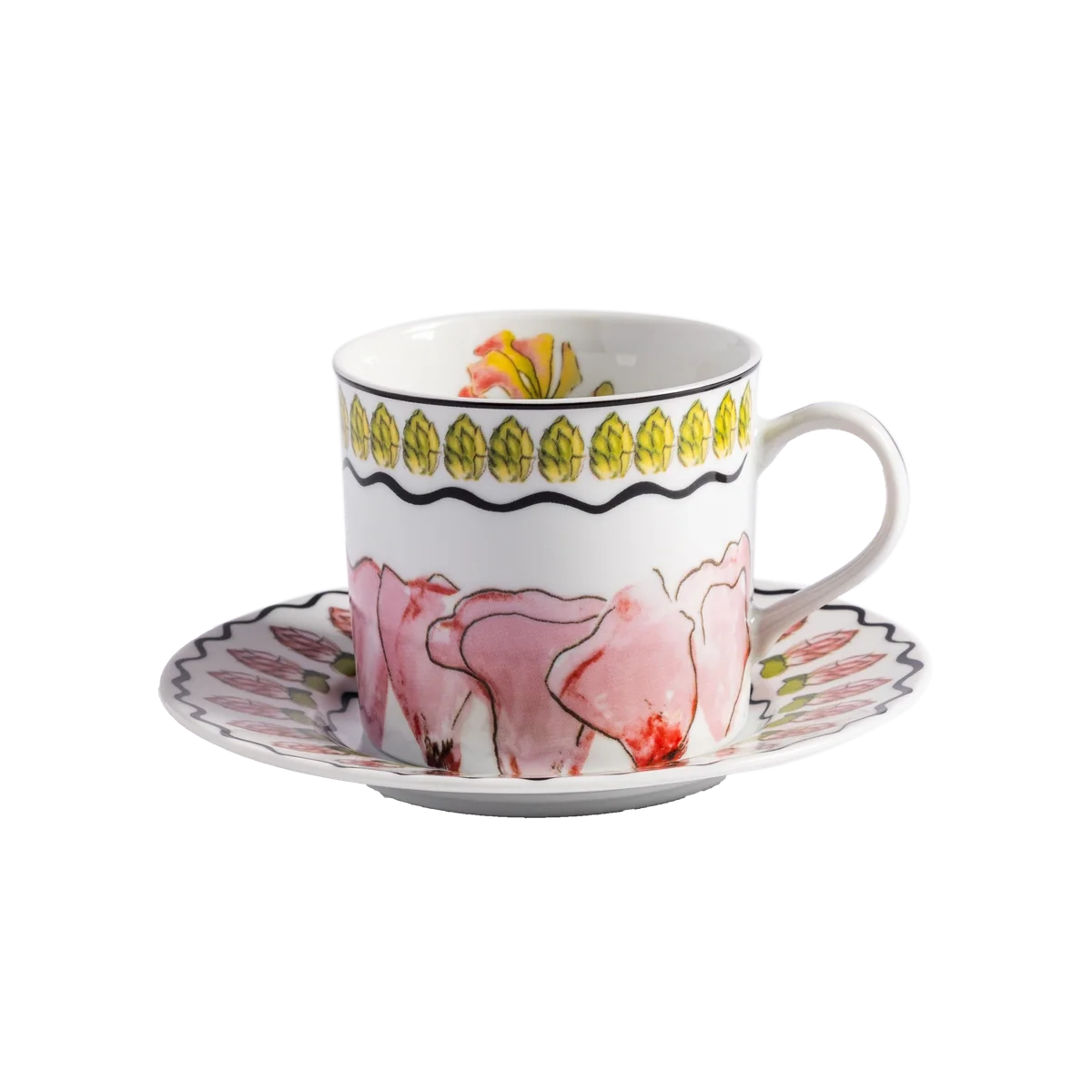 Tea Cup and Saucer Tropicos (set of 4)