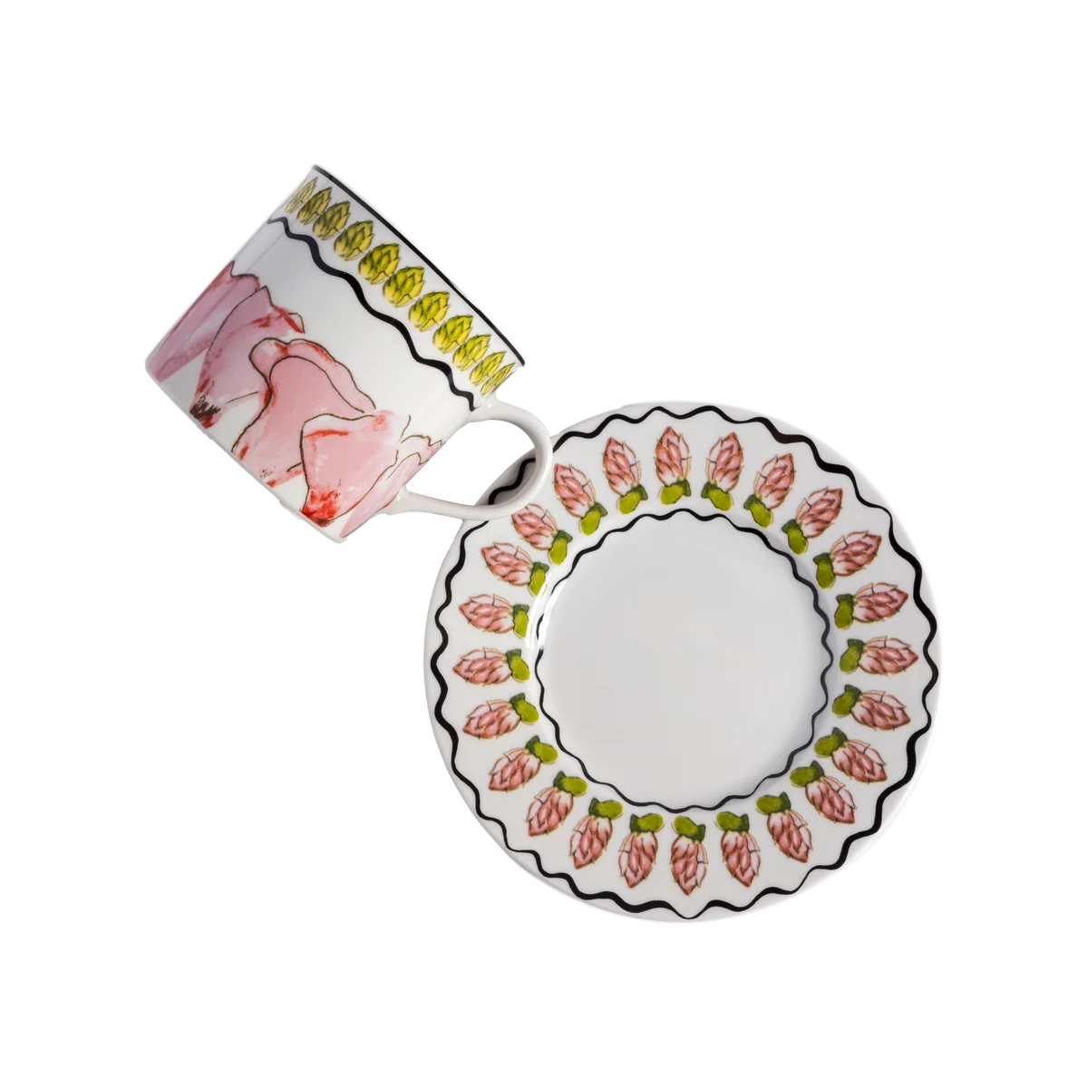 Tea Cup and Saucer Tropicos (set of 4)