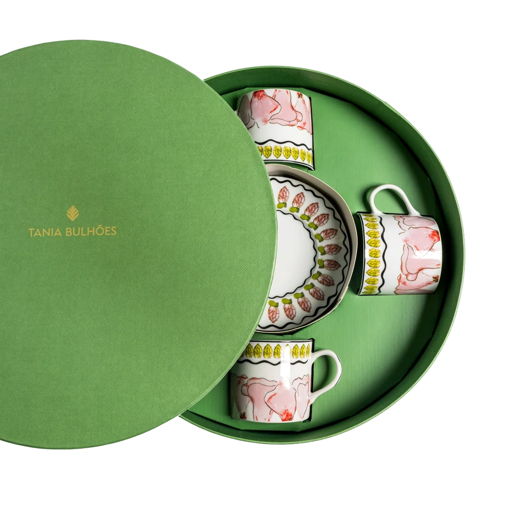 Tea Cup and Saucer Tropicos (set of 4)