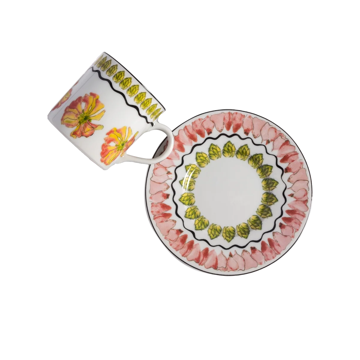 Espresso Cup and Saucer Tropicos (set of 4)