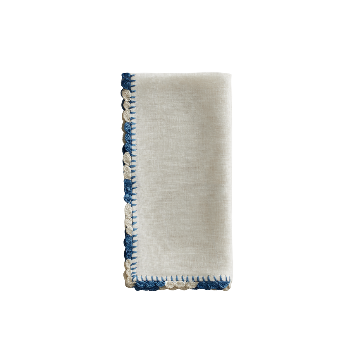Luxor Crochet-Trimmed Linen Napkin