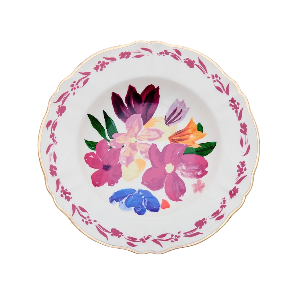 Magenta Bouquet Deep Plate