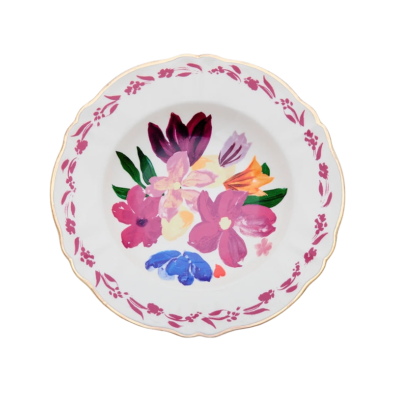 Magenta Bouquet Deep Plate