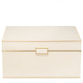 Luxe Shagreen Cream Jewelry Box