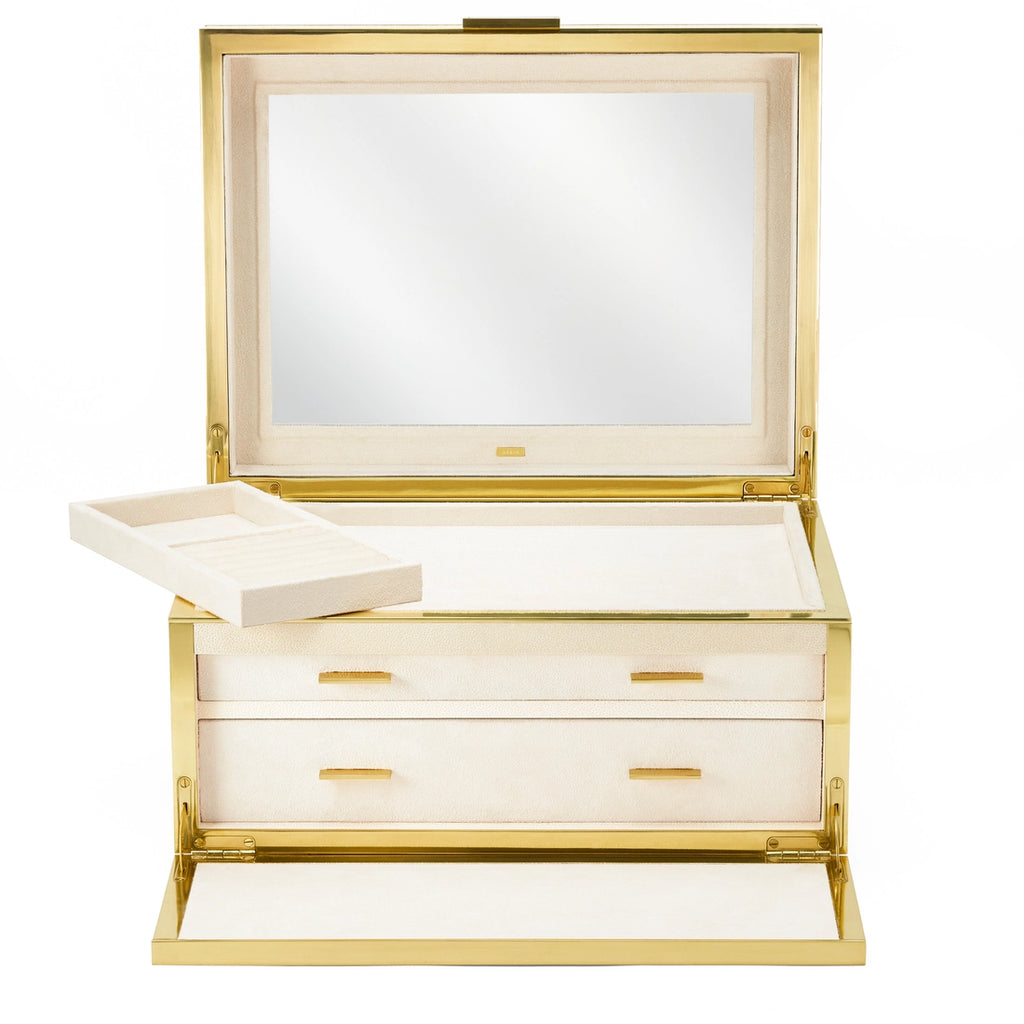 Classic Shagreen Luxe Jewelry Box