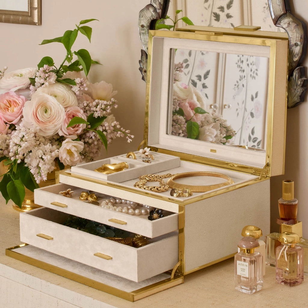 Classic Shagreen Luxe Jewelry Box