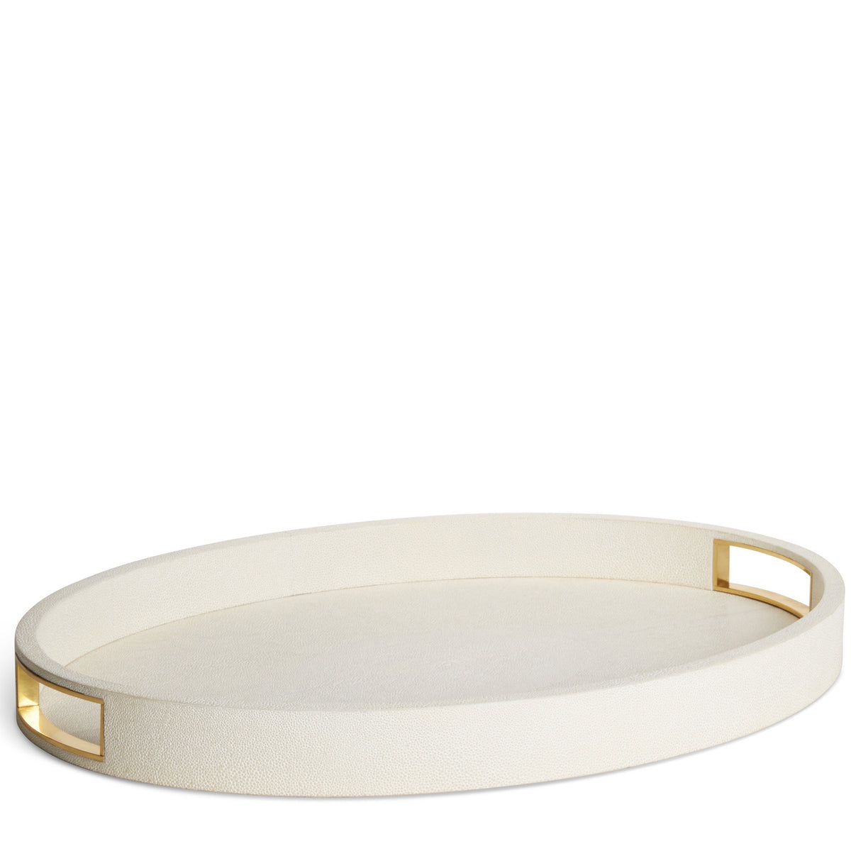 Modern Shagreen Cream Cocktail Tray