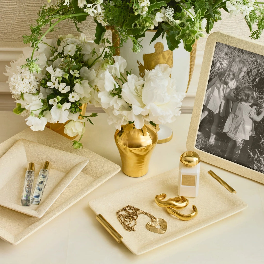 Shagreen Cream Small Tray