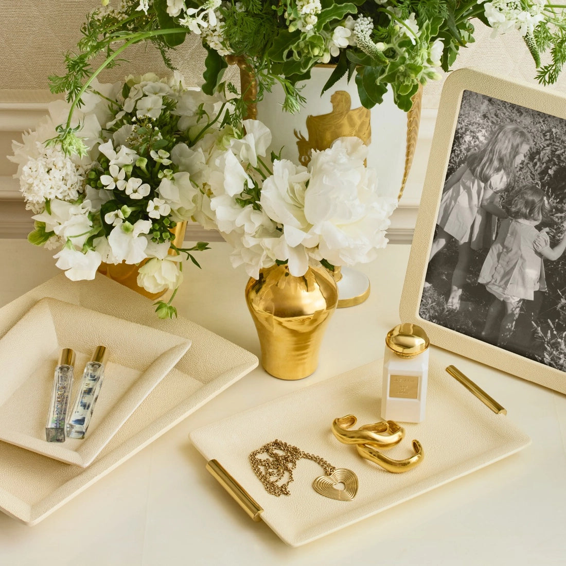 Shagreen Cream Small Tray