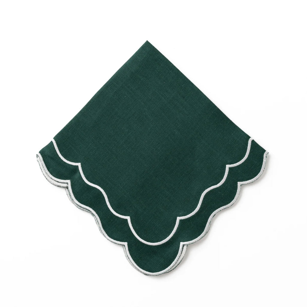 Linen Scalloped Edged Napkins