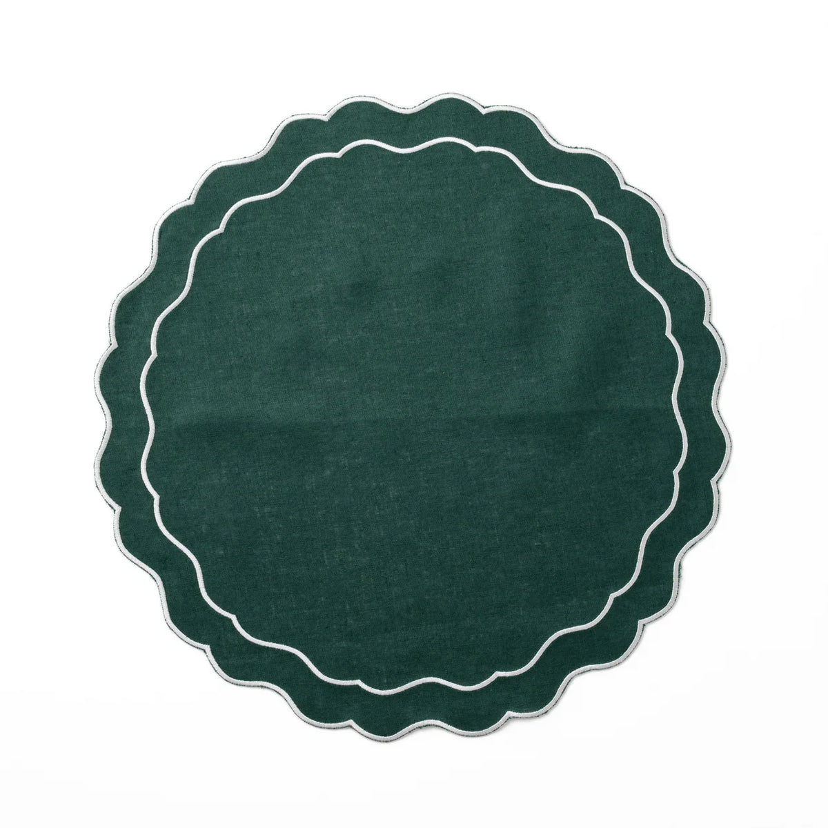 Linen Scalloped Edged Placemats