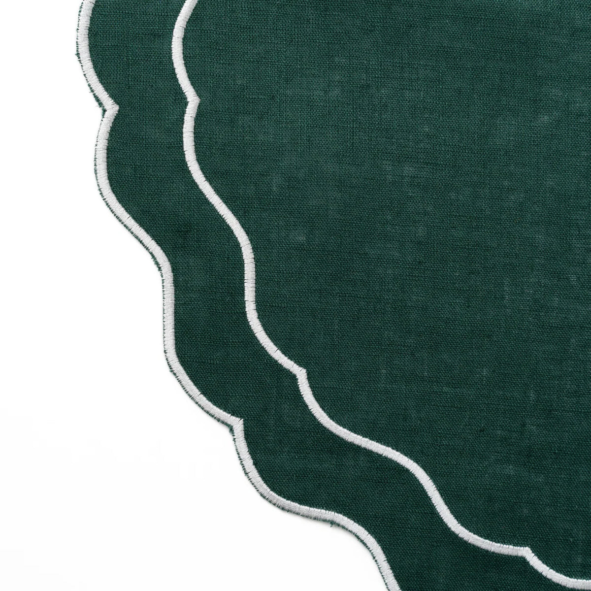 Linen Scalloped Edged Placemats