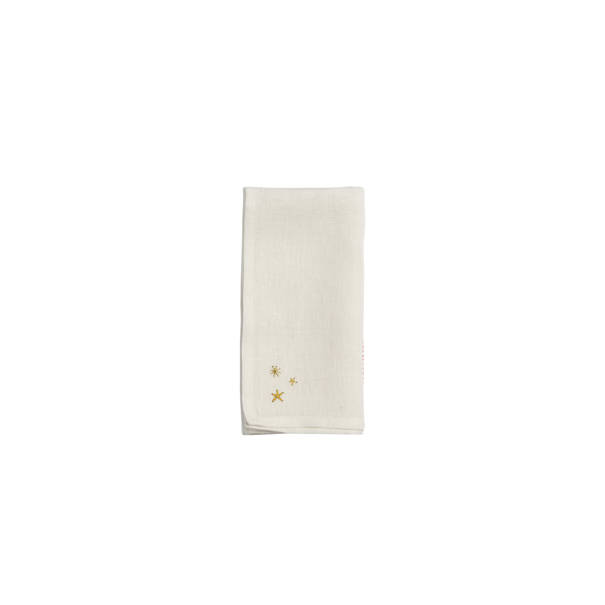 Starry Hand-Embroiderd Linen Napkin