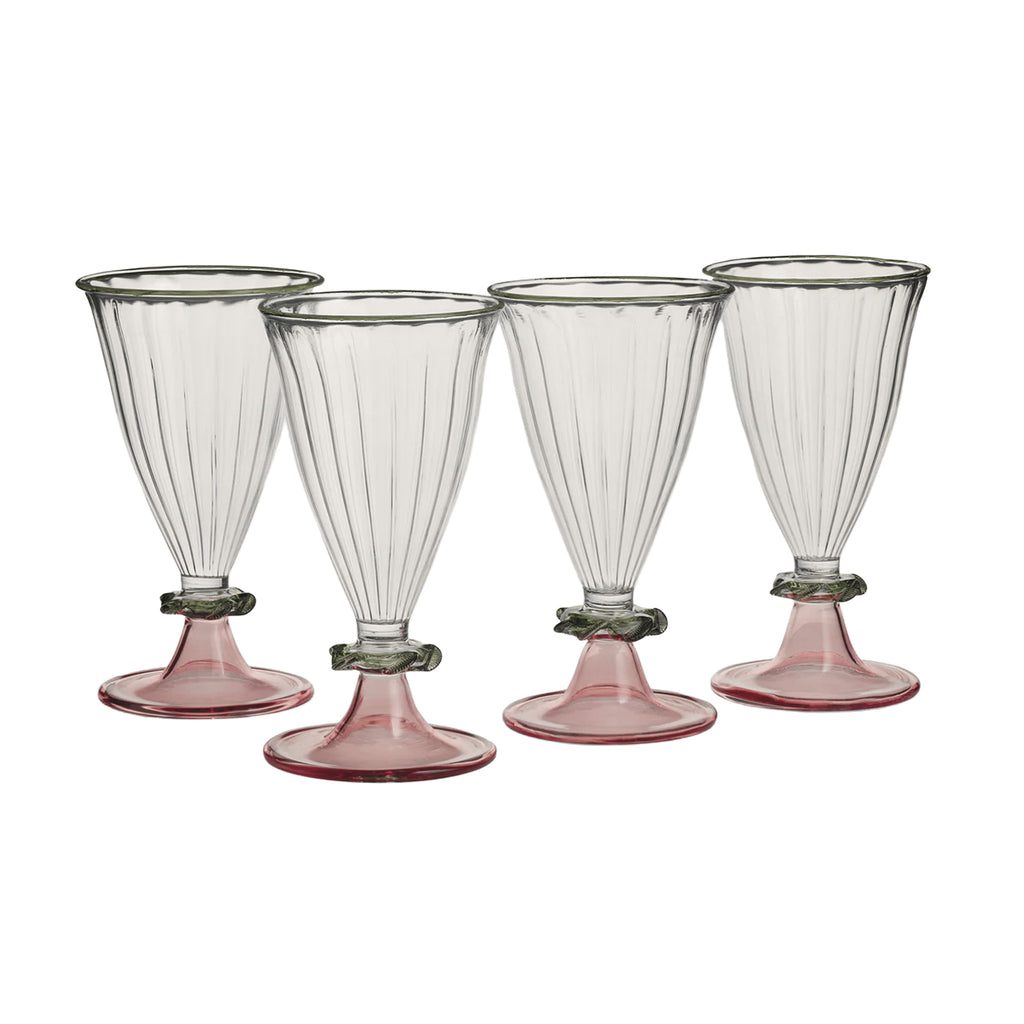 Handblown Palace Walk Wine Glass Set, Set of 4