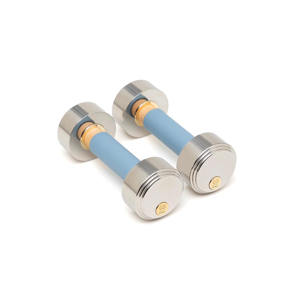 Essential Wooden & Leather Dumbbell Set (2 kg)