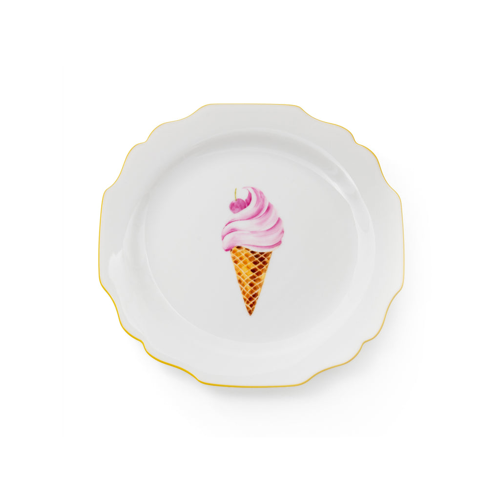 fête Exclusive Ice Cream Dessert Plate