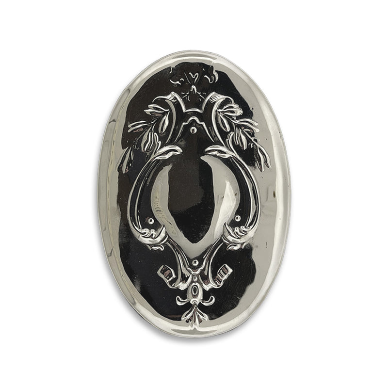 Oval Silver Hair Brush