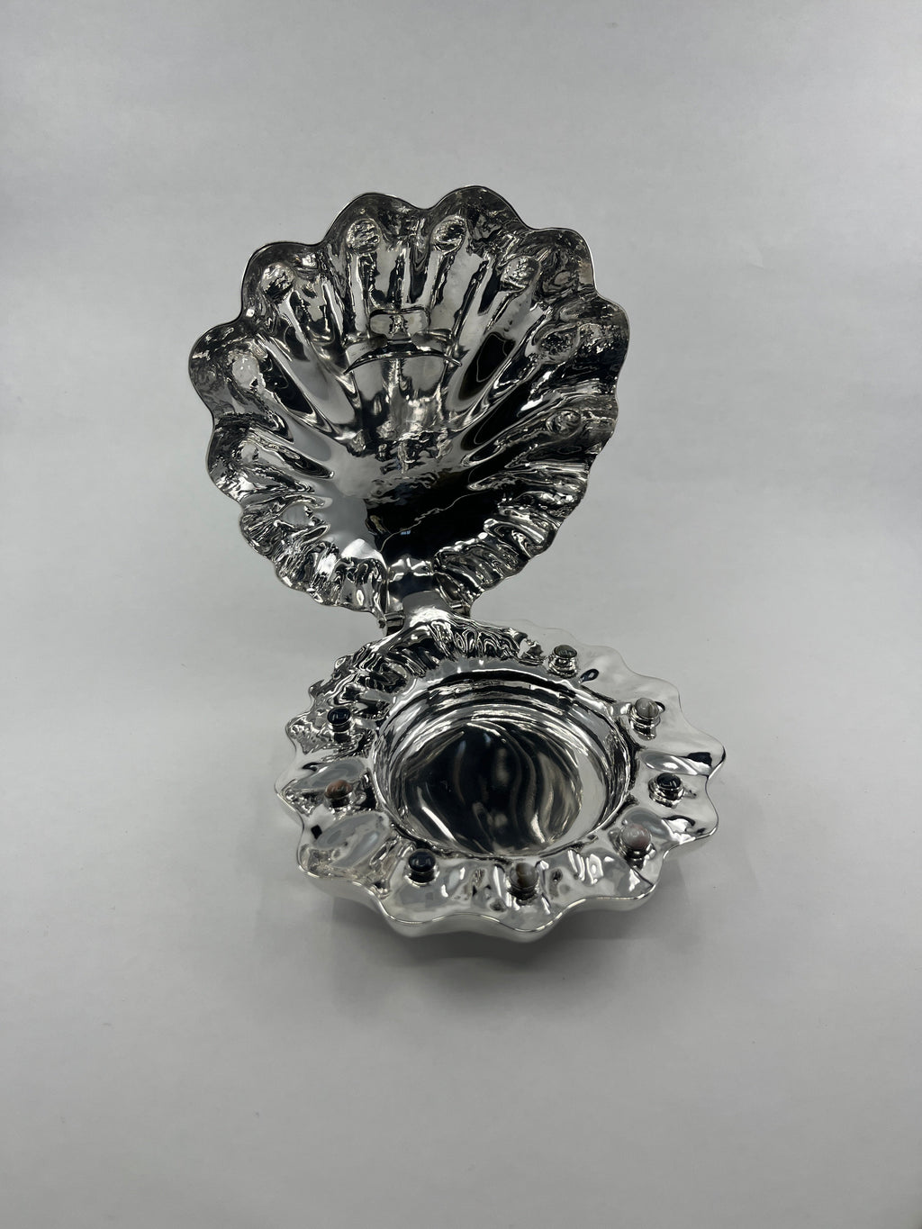 Handmade Solid Silver Caviar Shell