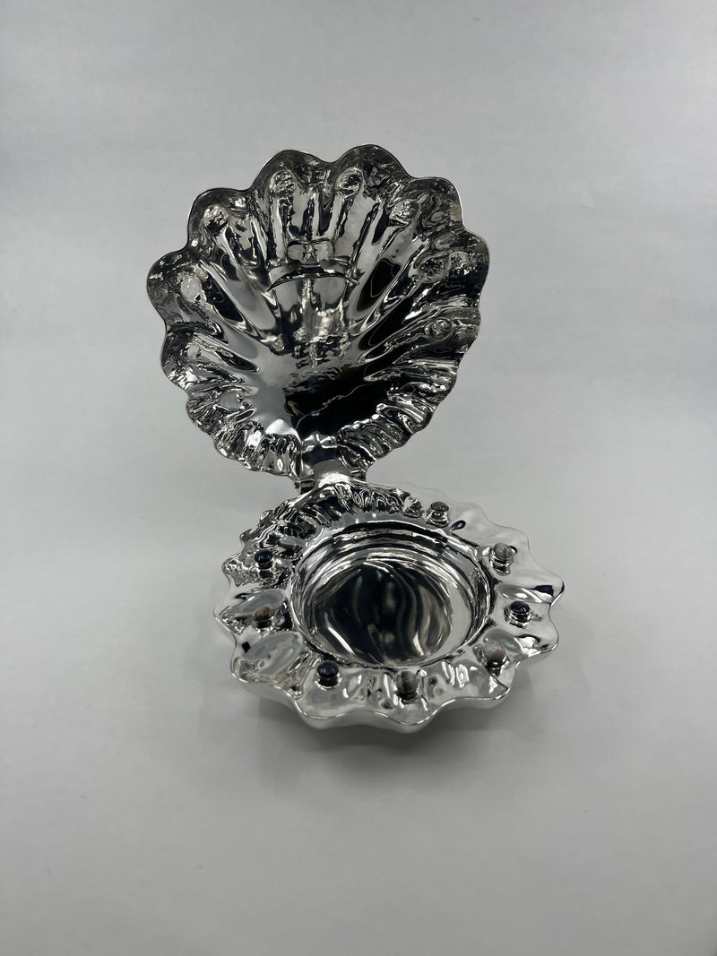 Handmade Solid Silver Caviar Shell