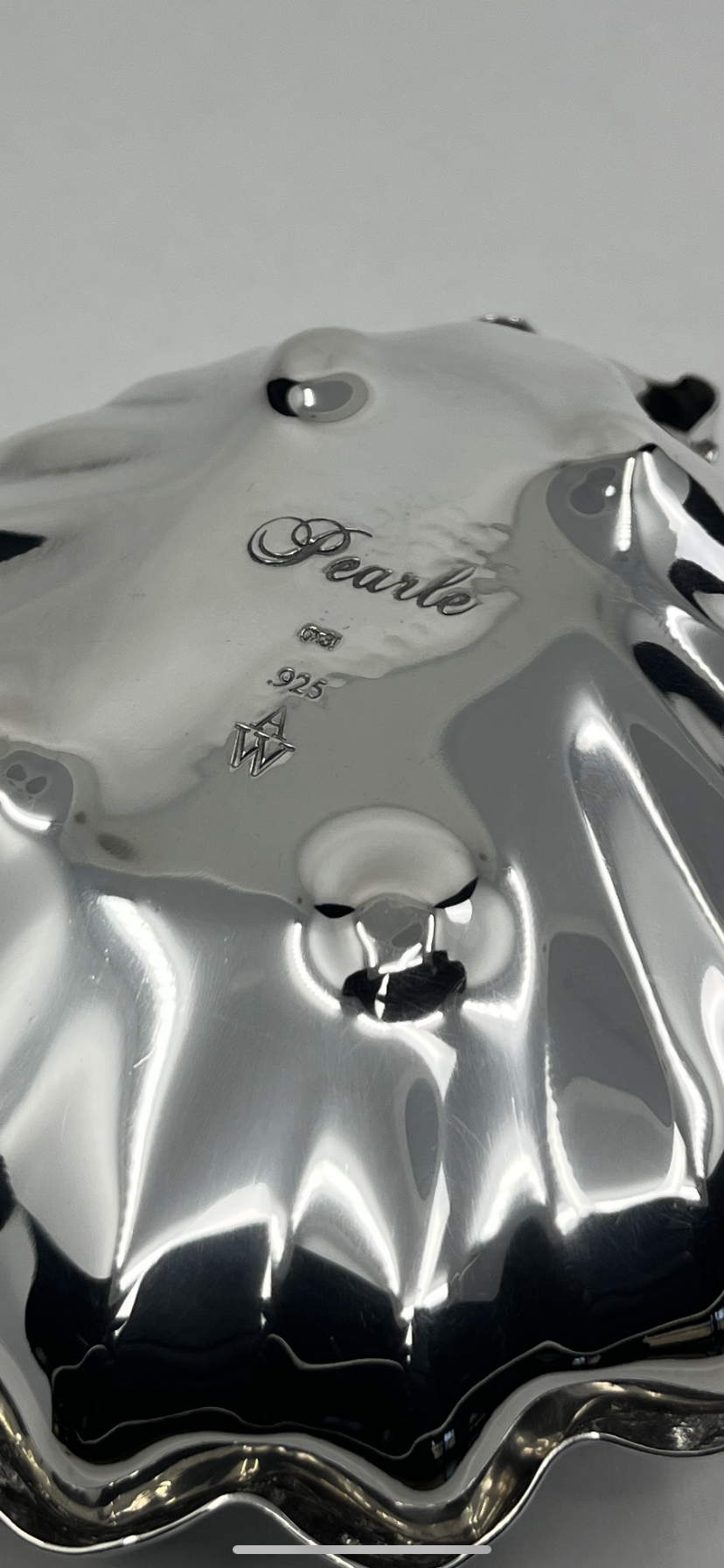 Handmade Solid Silver Caviar Shell