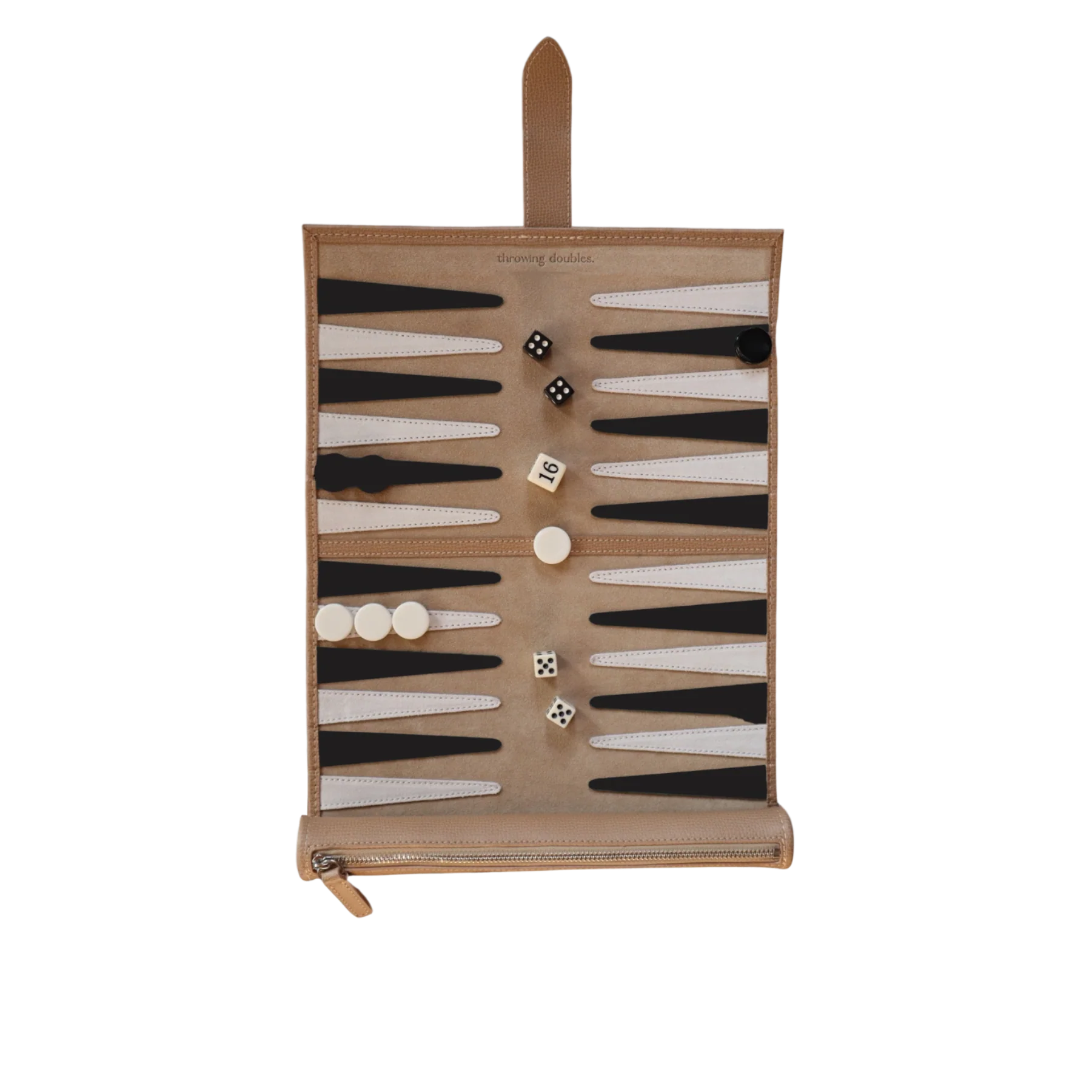 Handmade Leather Travel Backgammon Board