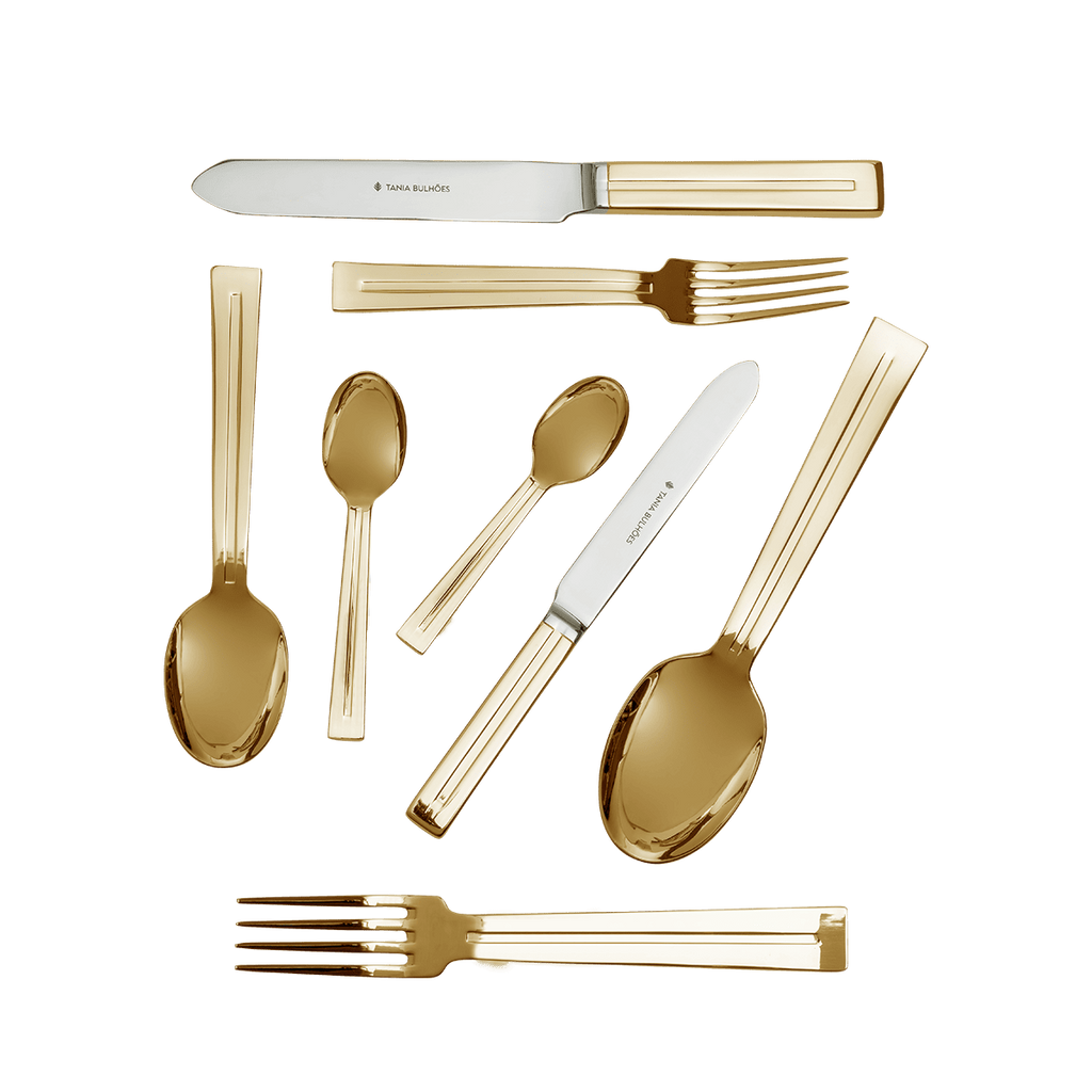 Flatware Metropole Gold-Plated Stainless Steel (8)
