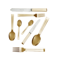 Flatware Metropole Gold-Plated Stainless Steel (8)