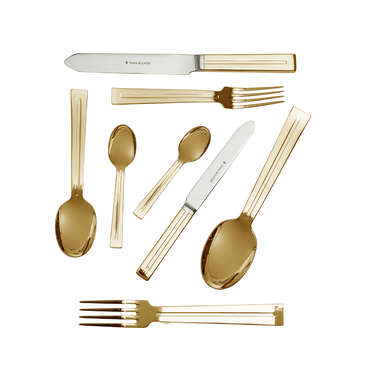 Flatware Metropole Gold-Plated Stainless Steel (8)