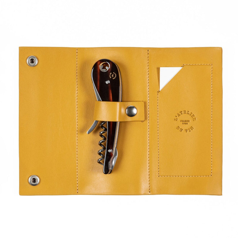 Wine Corkscrew in Handmade Leather Pouch