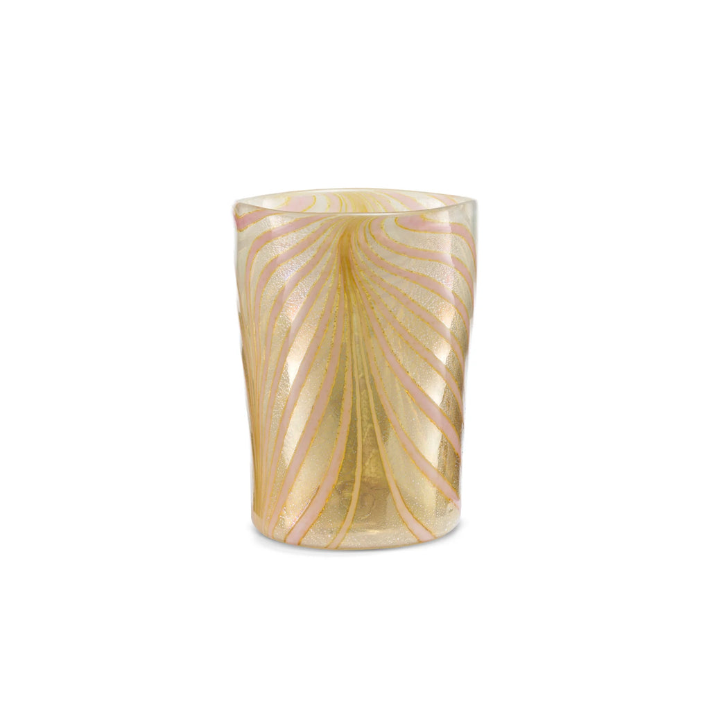 Ernest Handmade Gold & Rose Murano Tumbler Glass