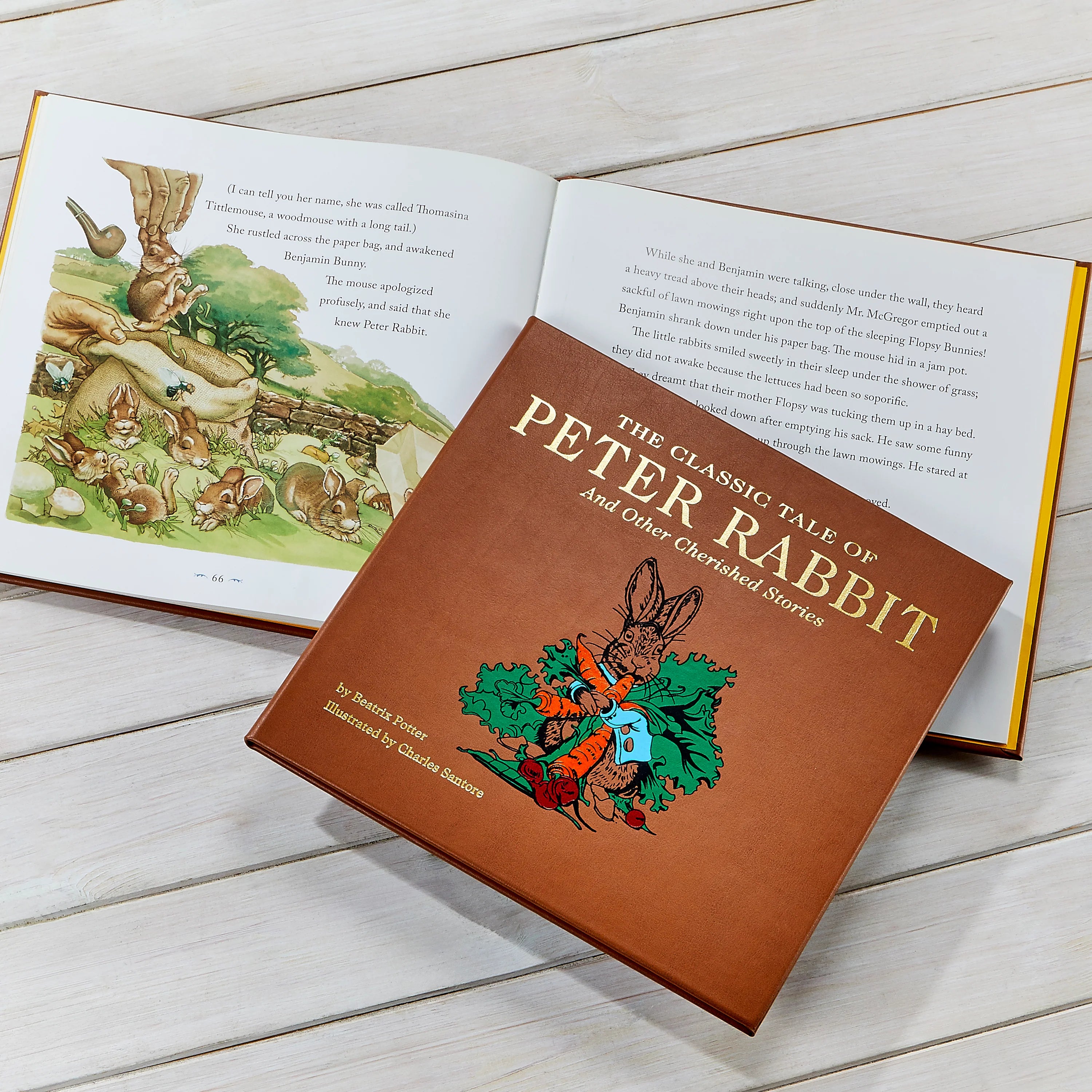 The Classic Tale of Peter Rabbit Leather-Bound Hardback Book