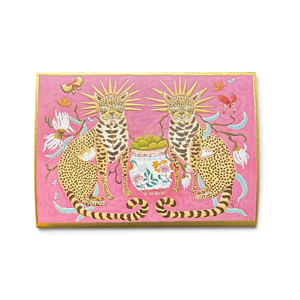 Two Crowned Leopards Small Matchbox