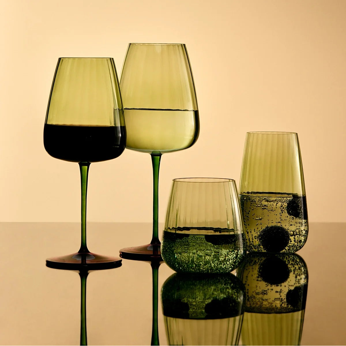 Wine Glass Positano Green