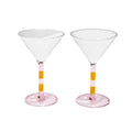 Striped Martini Glasses