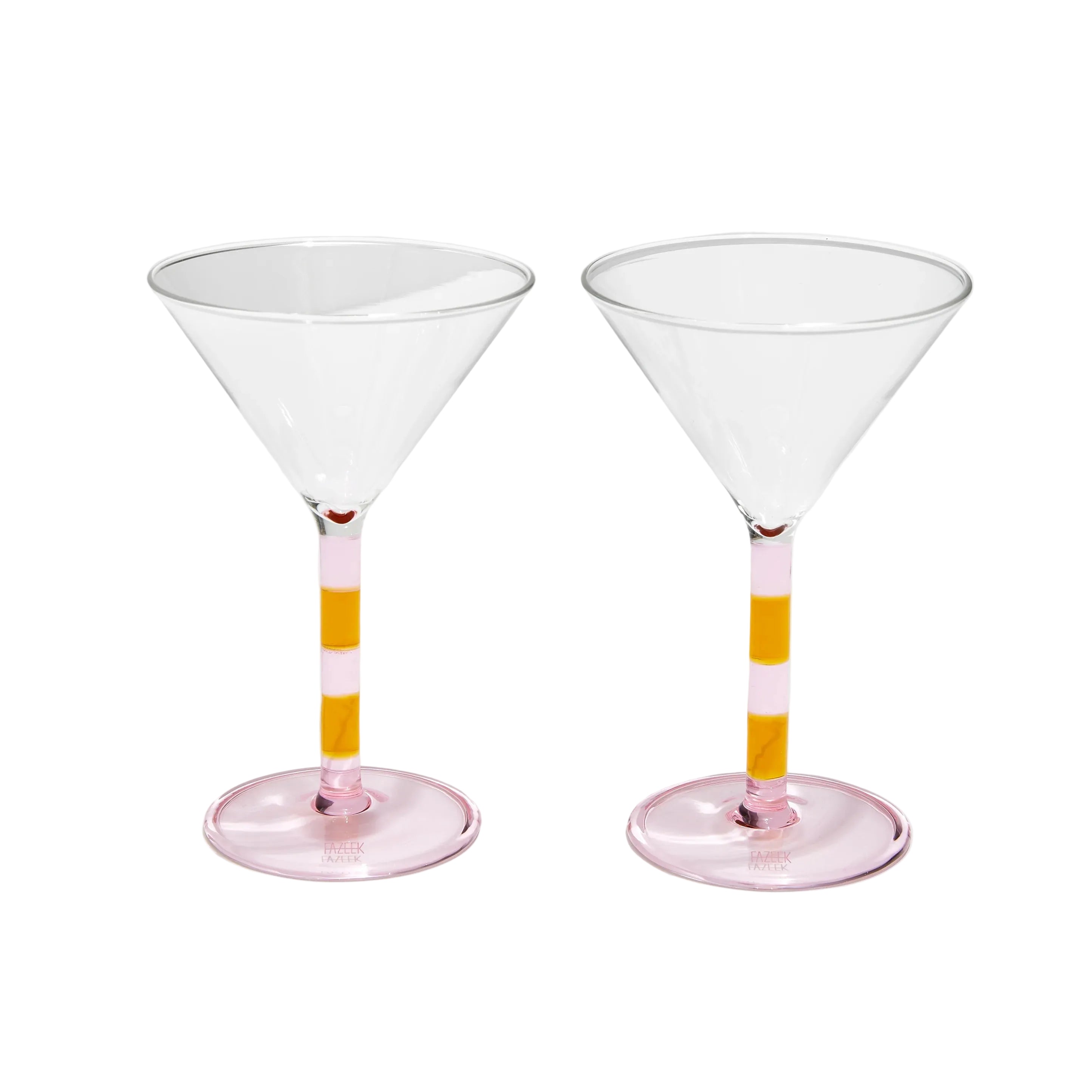 Striped Martini Glasses