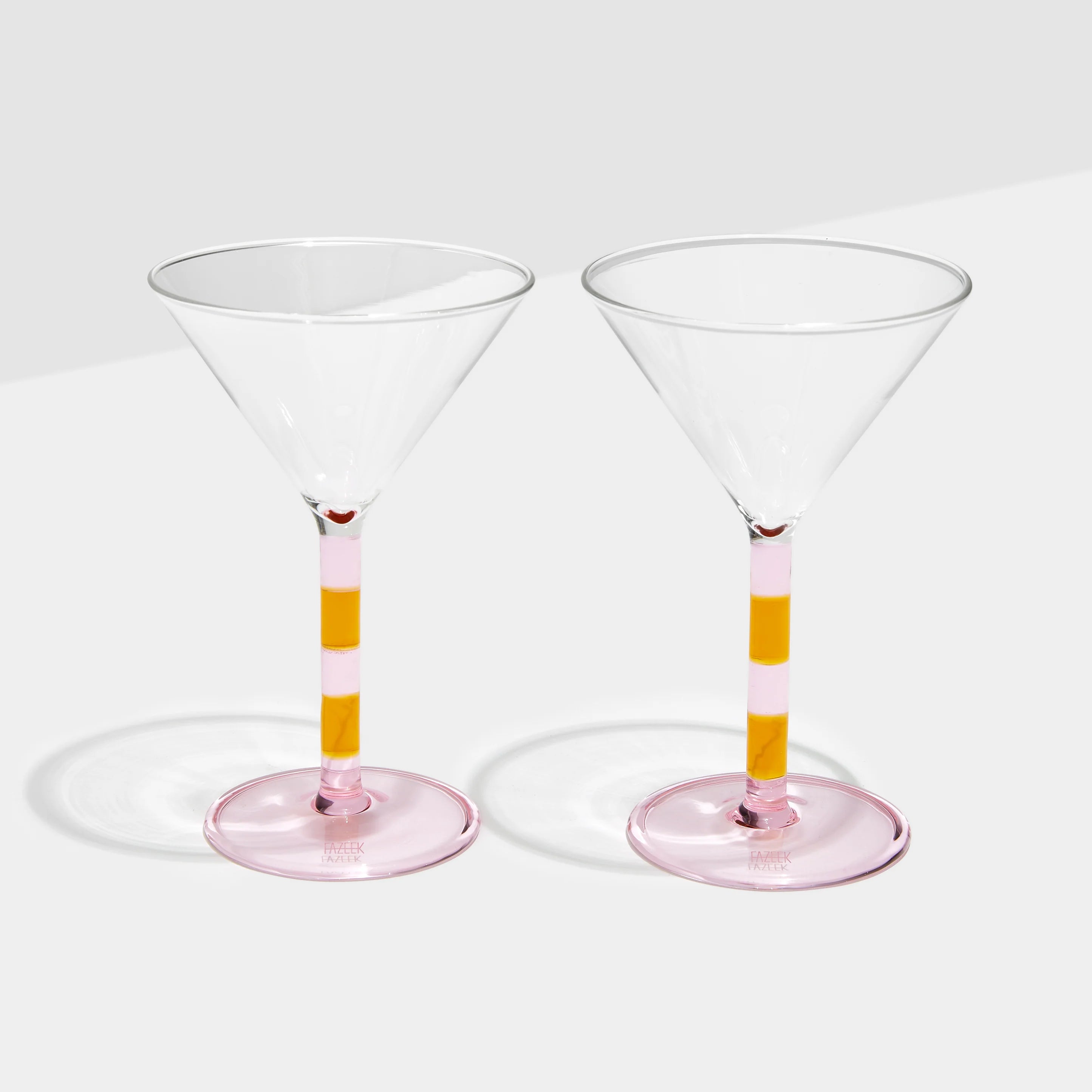 Striped Martini Glasses