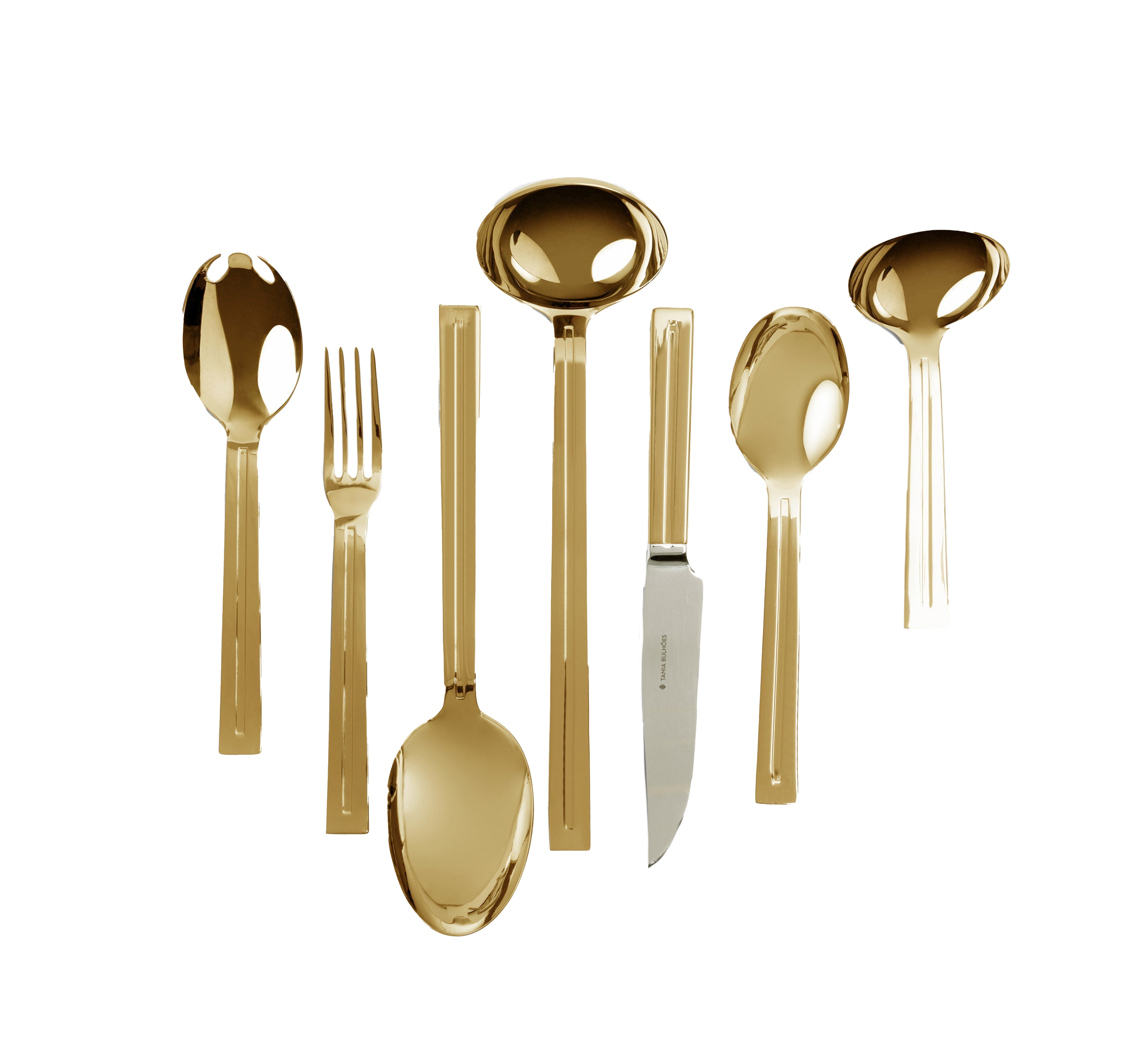 Serving Utensils Metropole Gold-Plated Stainless Steel (7)