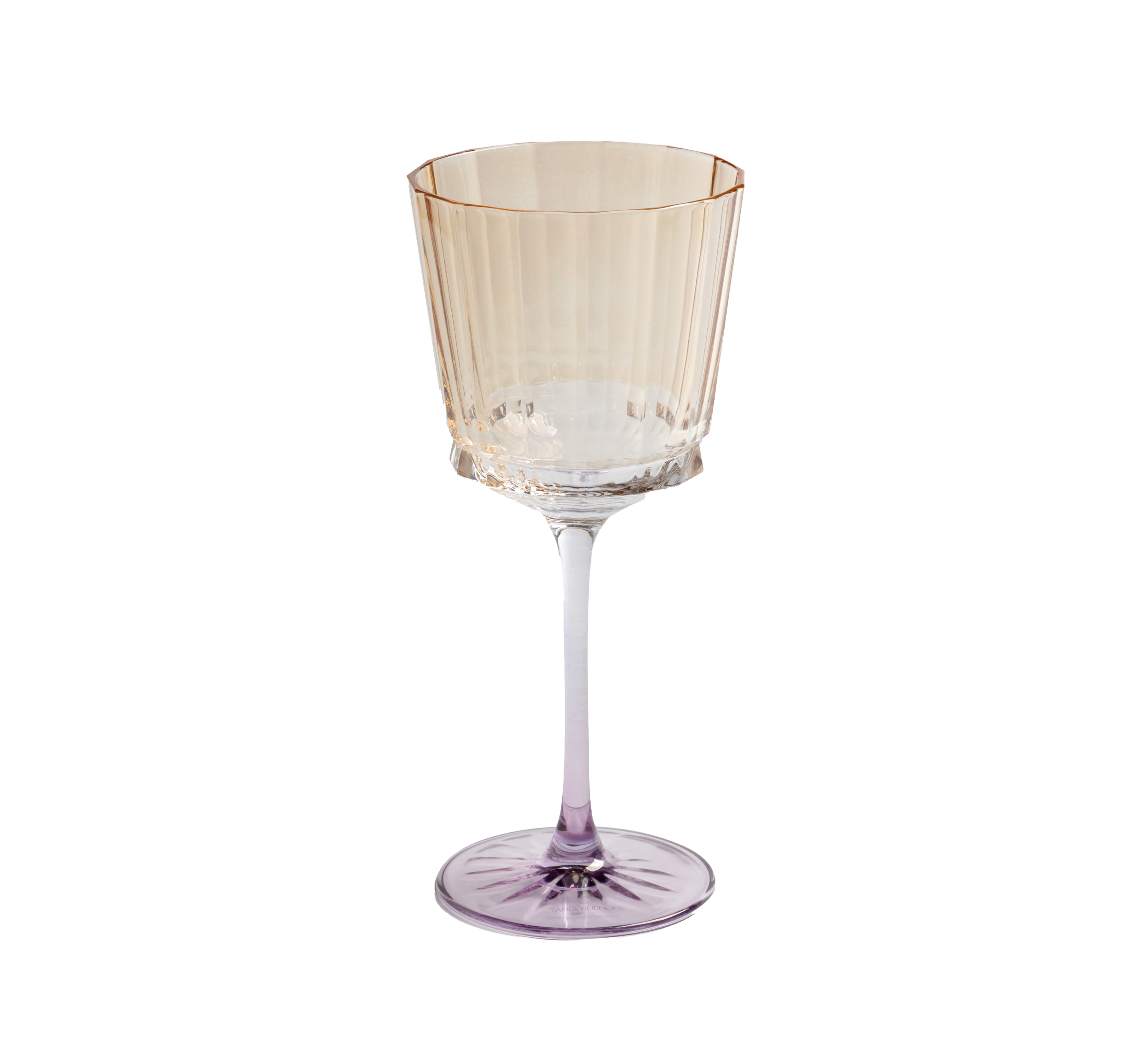 Stemmed Glass Verona Amber & Purpura