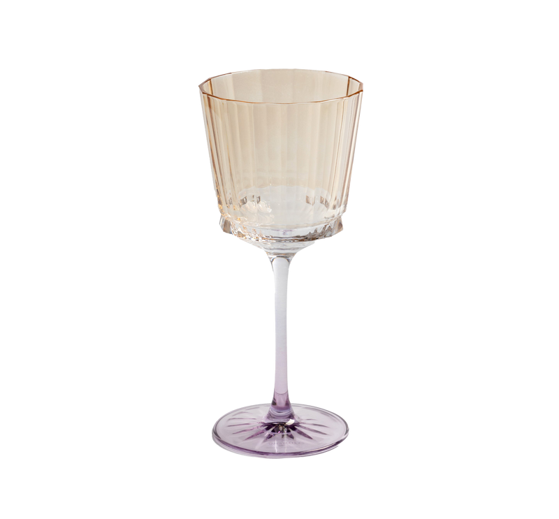 Stemmed Glass Verona Amber & Purpura
