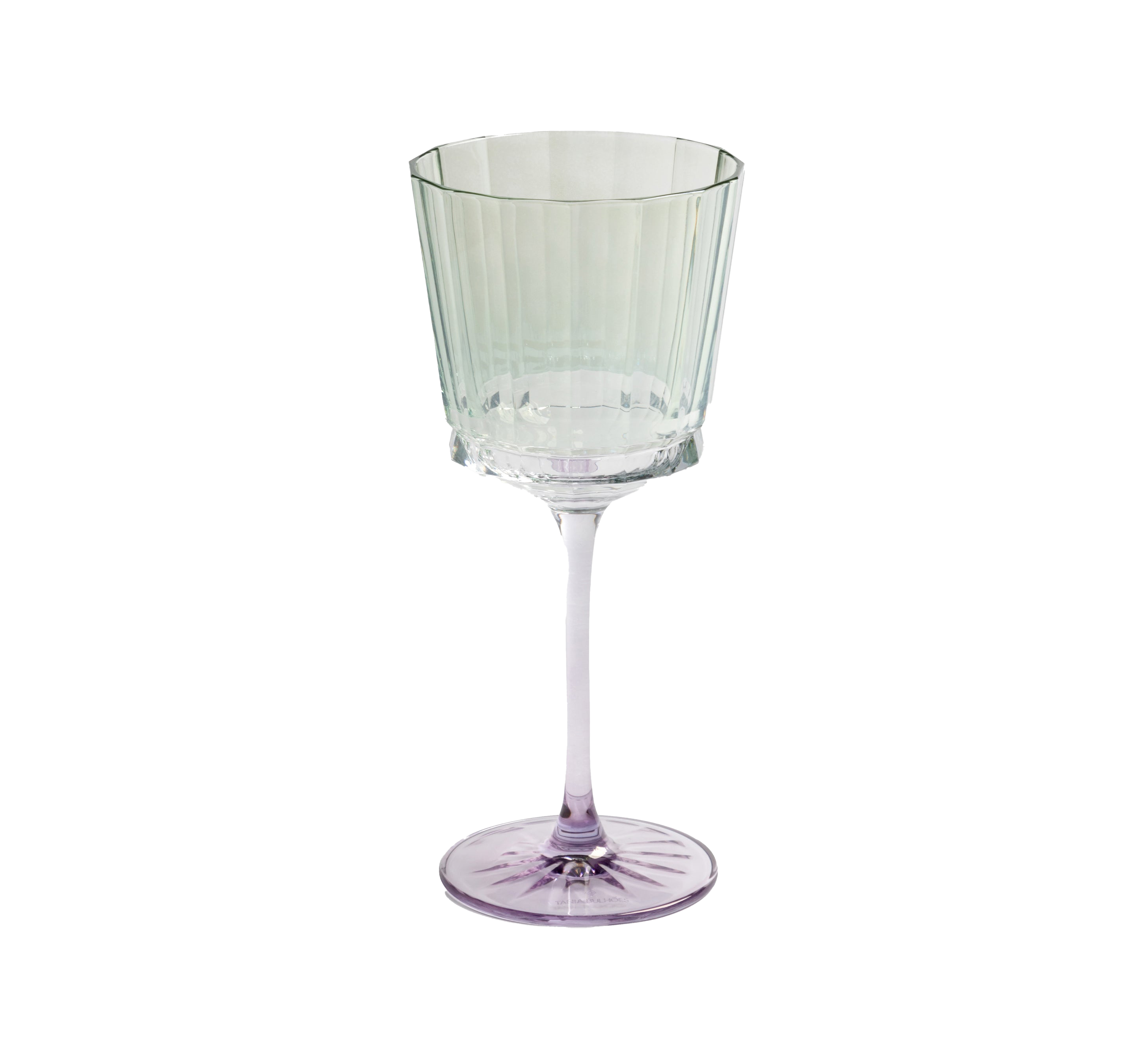 Stemmed Glass Verona Green & Purpura