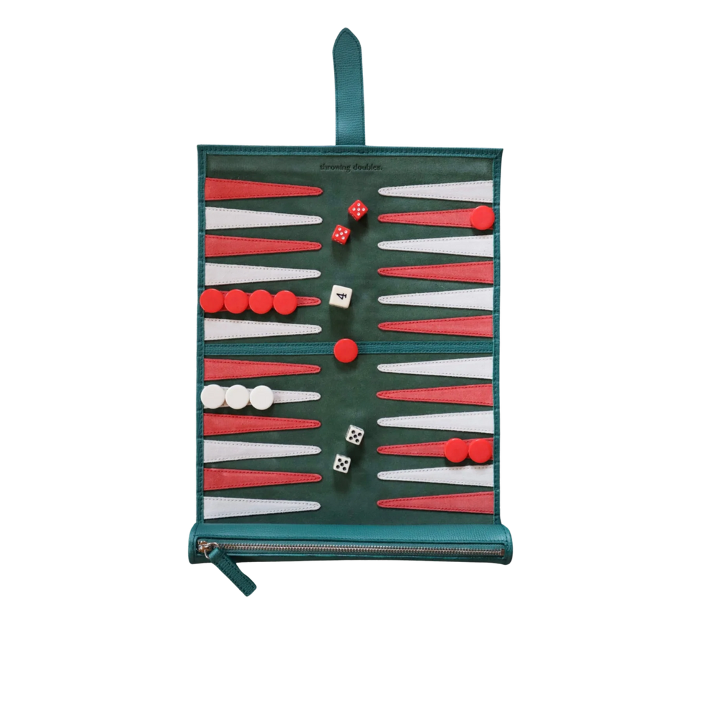 Handmade Leather Travel Backgammon Board
