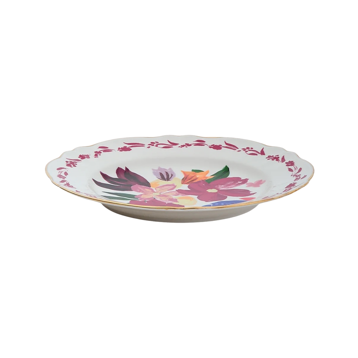 Magenta Bouquet Dinner Plate