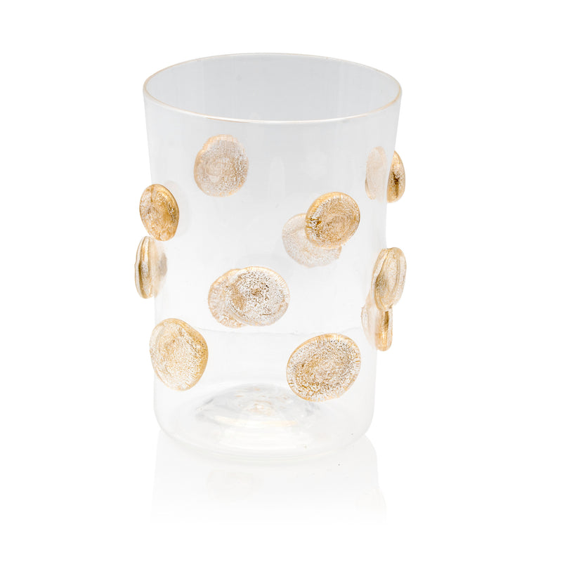Athena Handmade Gold Applications Murano Tumbler Glass