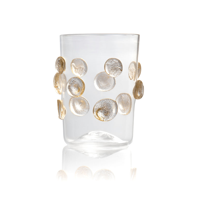 Athena Handmade Gold Applications Murano Tumbler Glass