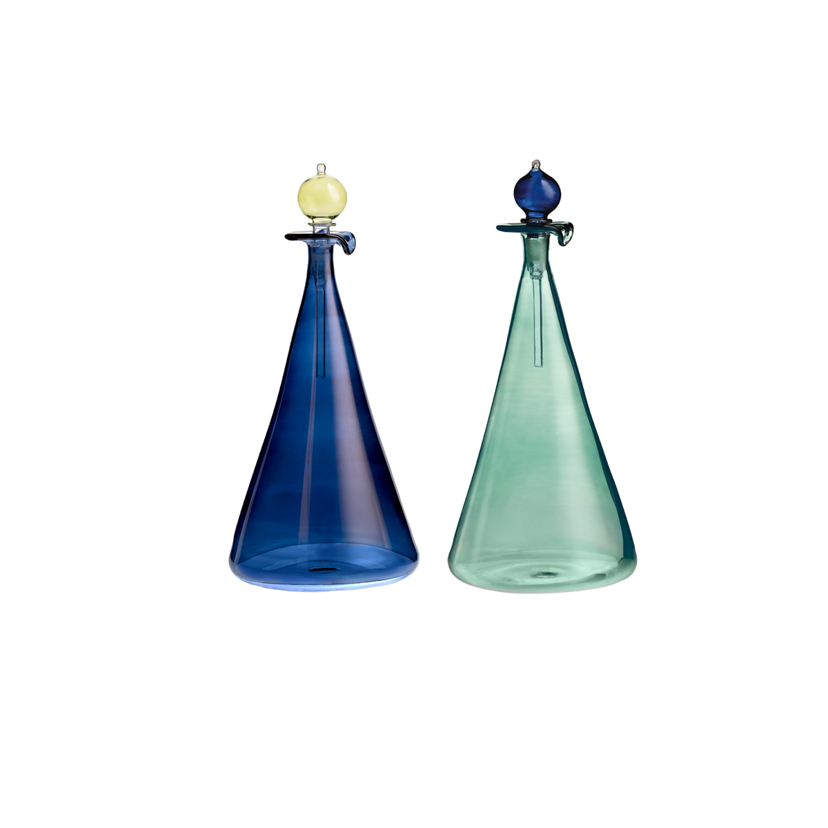 Oil & Vinegar Handblown Dispenser Set